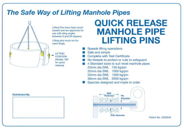 Manhole Lifting Pin Instruction