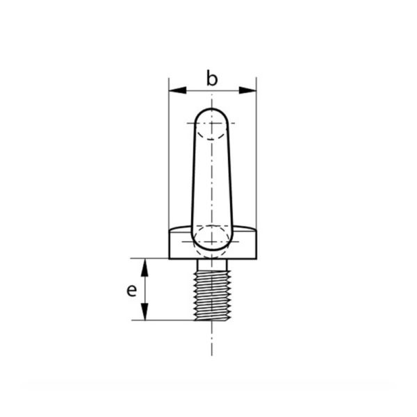 Technical Drawing of Lifting Eye Bolt - side view