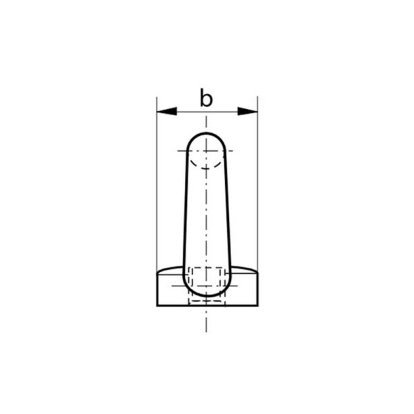 Technical Drawing of Lifting Eye Nut - side view